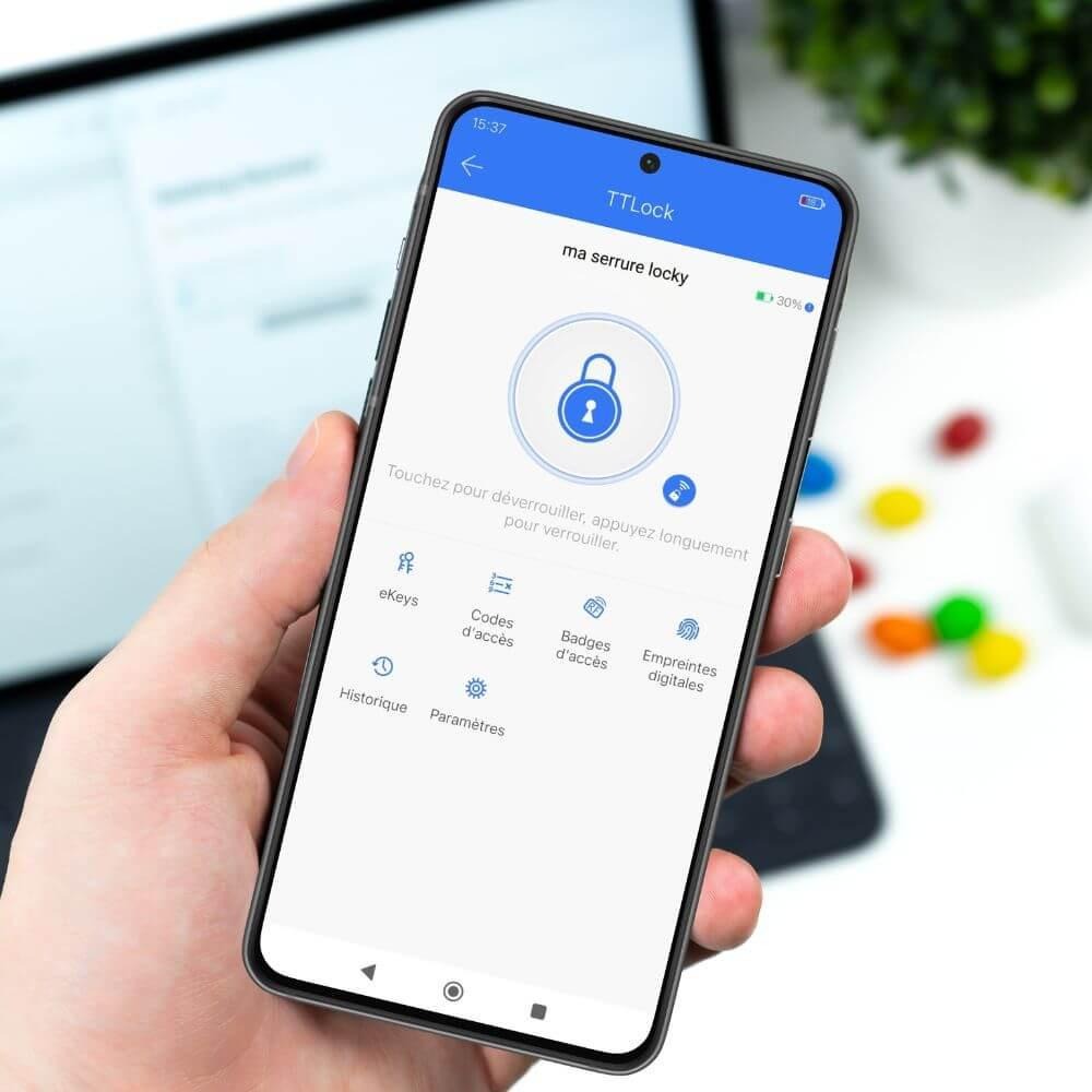 Application de serrure connectée sur smartphone